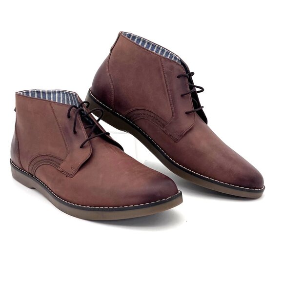 Sperry Top Sider Mens Leather Upper Chukka Boots 12M Brown Lace-Up Ankle Boots - Picture 1 of 14